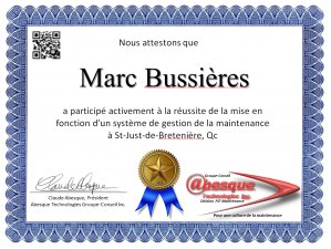 Marc Bussières, chef mécanicien chez Bois Daaquam inc. à St-Just-de-Bretenière, 2012